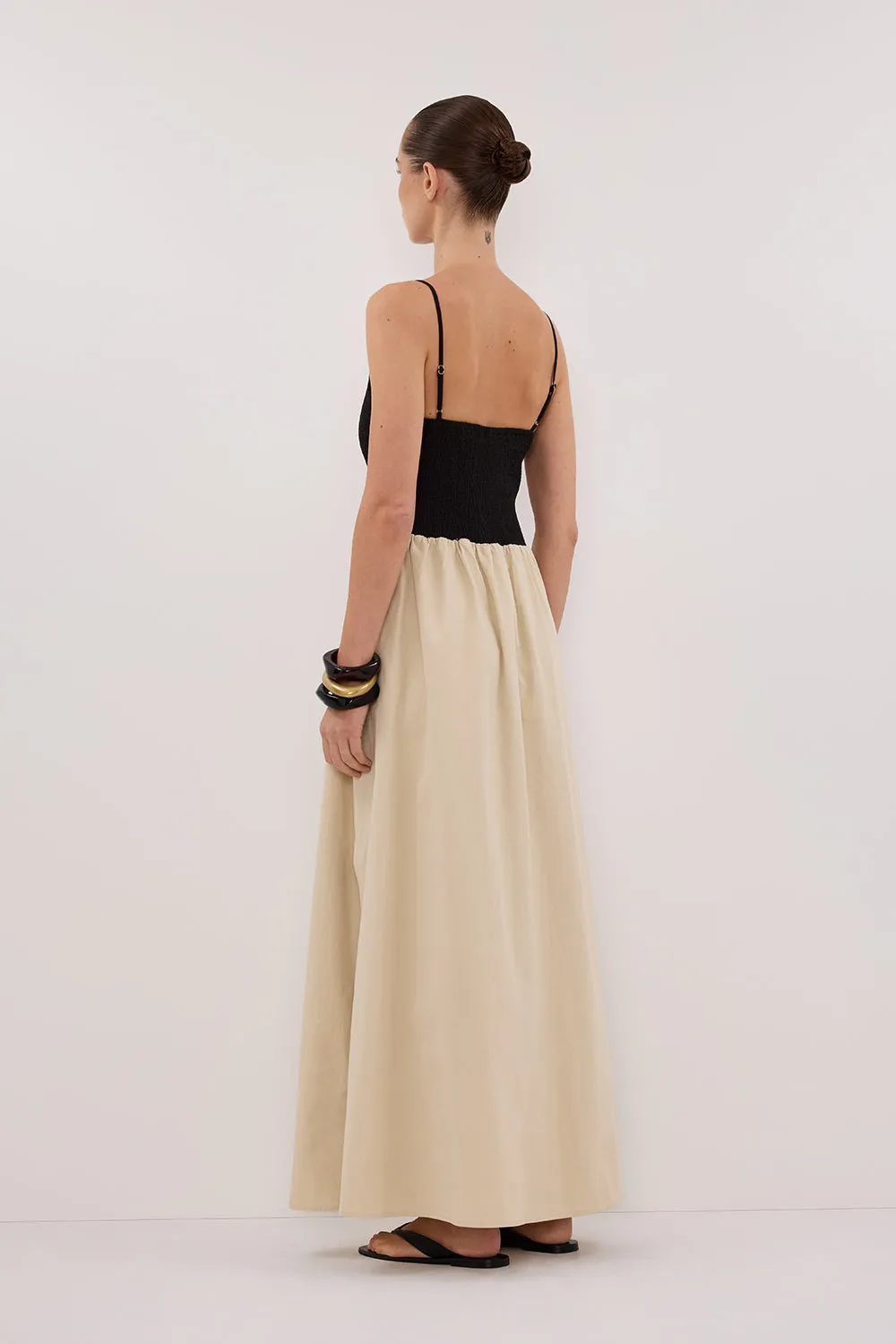 MILANO BLACK AND STONE MIDI DRESS sold by Dissh product image thumbnail 4