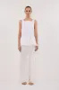 DAISY WHITE LINEN PEPLUM TOP sold by Dissh