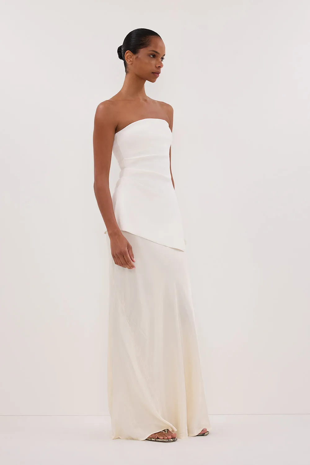 LUKE OFF WHITE LONGLINE BANDEAU TOP sold by Dissh product image thumbnail 3