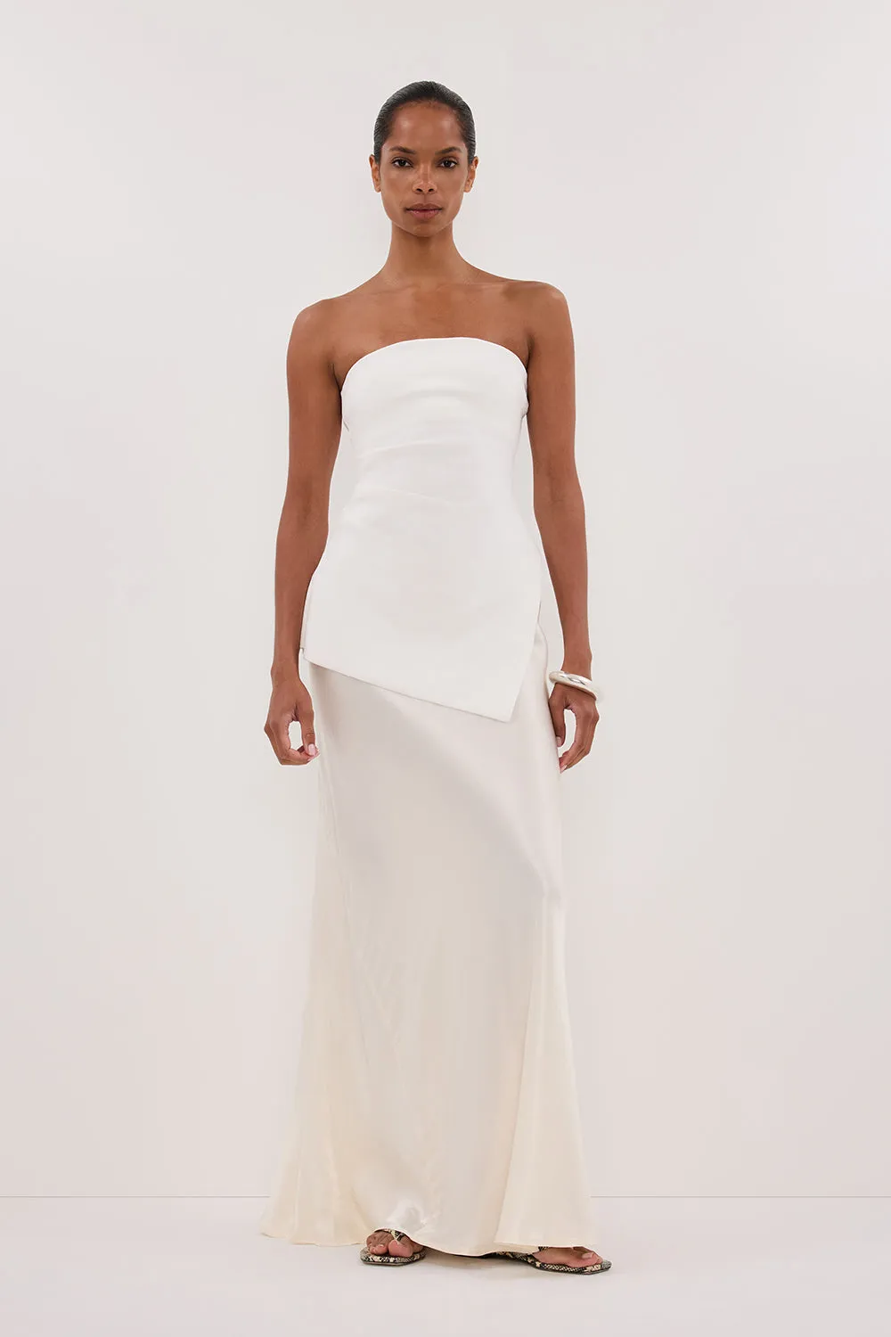 LUKE OFF WHITE LONGLINE BANDEAU TOP sold by Dissh product image thumbnail 2