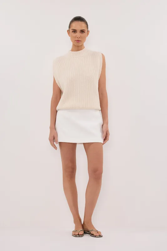 ARO CREAM KNIT TOP made by Dissh