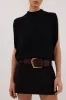 ARO BLACK KNIT TOP sold by Dissh