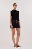 ARO BLACK KNIT TOP sold by Dissh