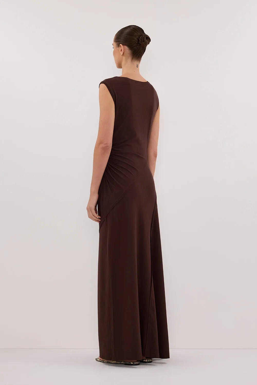 HADLEY CHOC SLEEVELESS KNIT MAXI DRESS sold by Dissh product image thumbnail 4