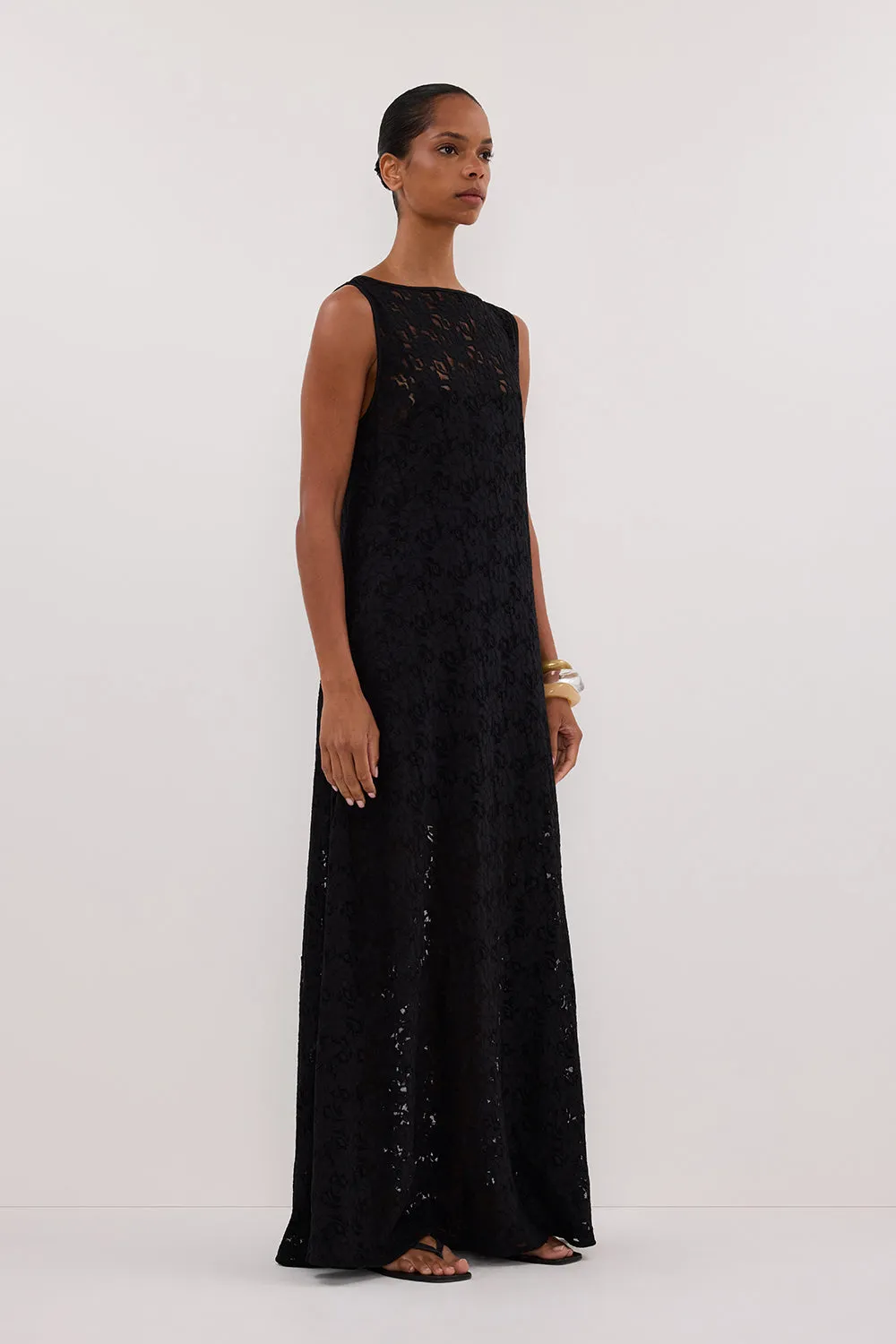 LOULA BLACK LACE MIDI DRESS sold by Dissh product image thumbnail 4
