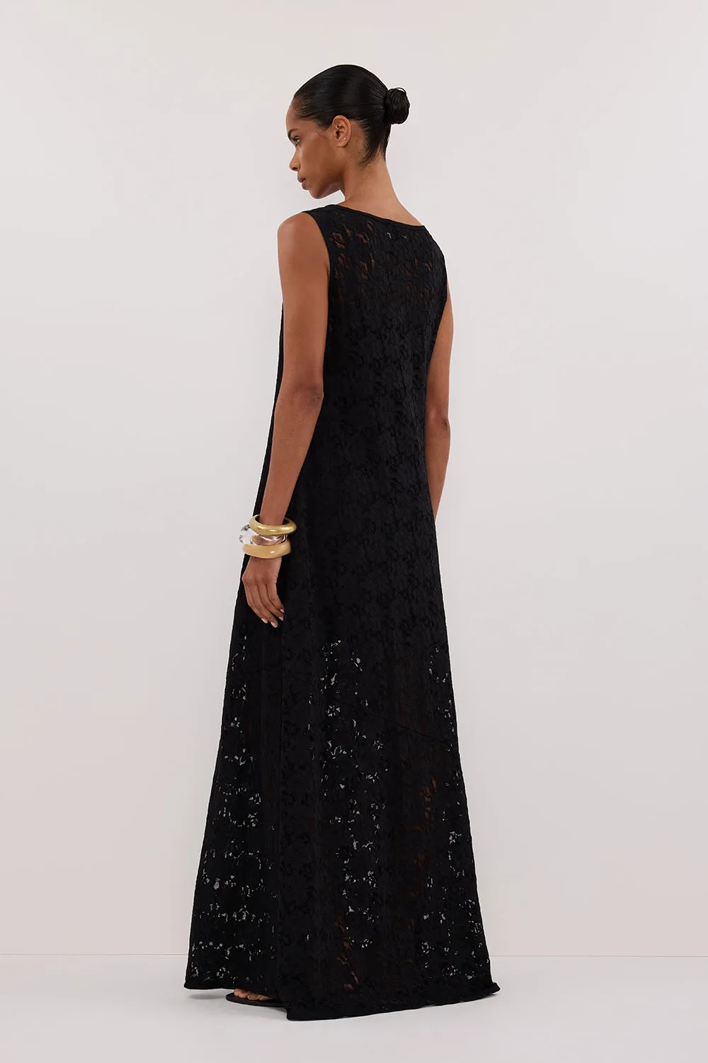 LOULA BLACK LACE MIDI DRESS sold by Dissh product image thumbnail 5