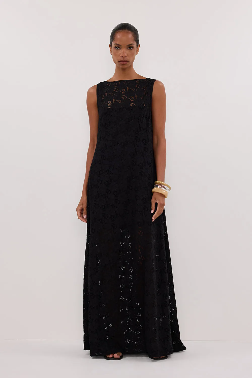 LOULA BLACK LACE MIDI DRESS sold by Dissh product image thumbnail 2
