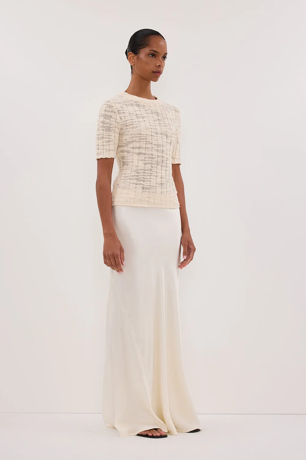 CIA NATURAL CAP SLEEVE KNIT TEE sold by Dissh product image thumbnail 3