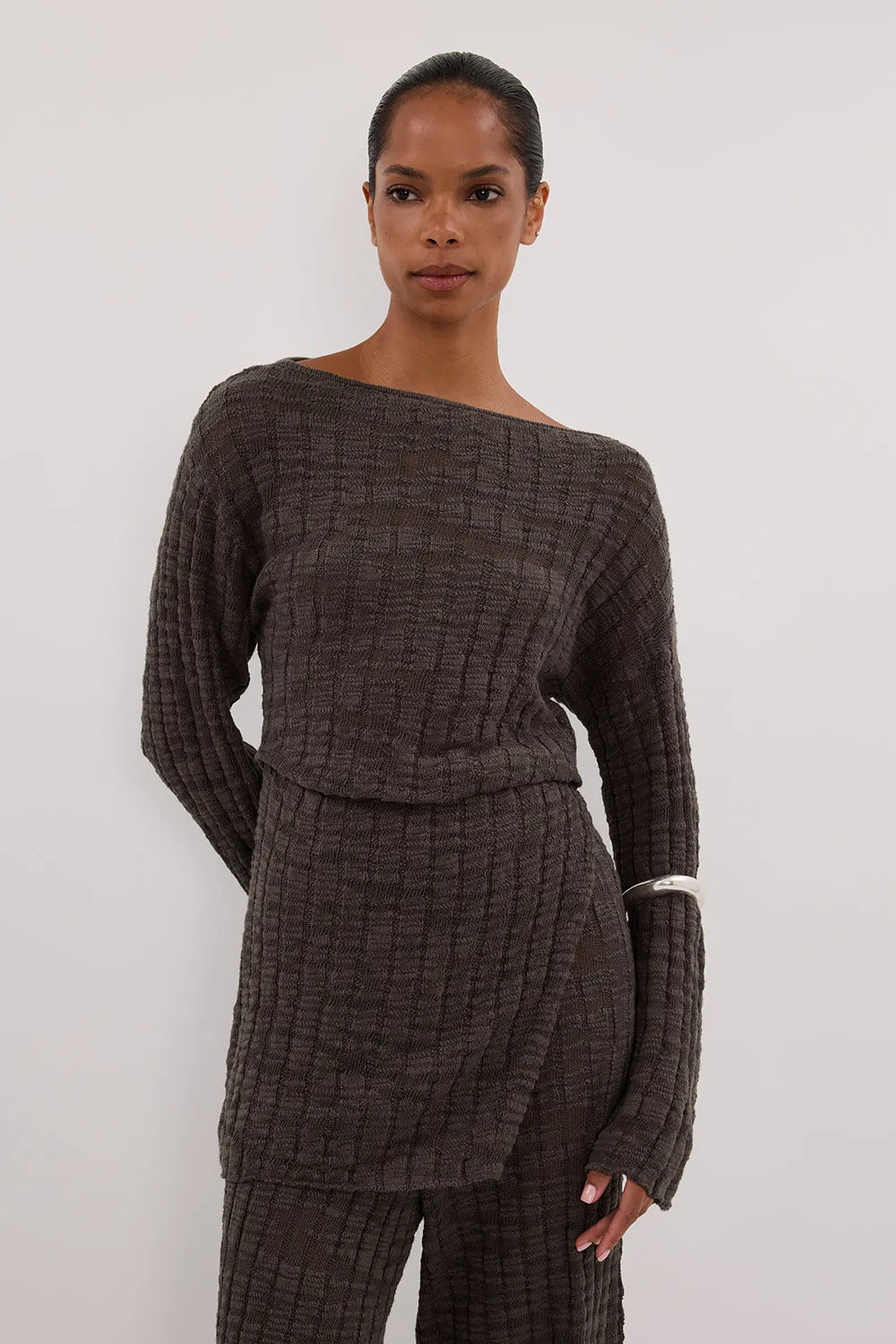 CIA PETROL LONG SLEEVE KNIT TOP sold by Dissh product image thumbnail 2