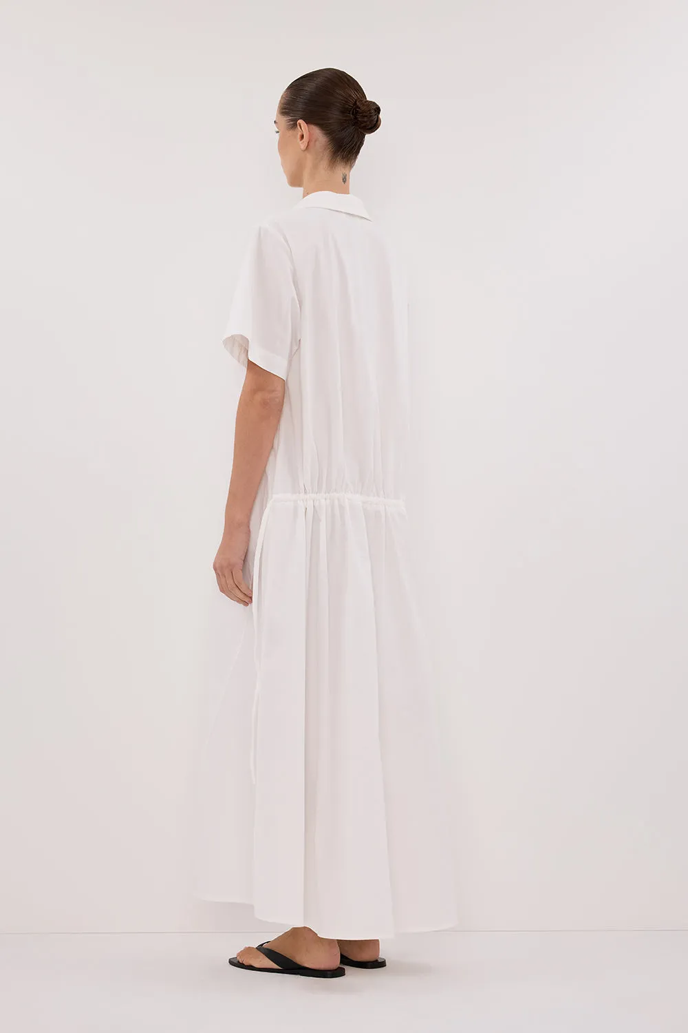 VIOLET WHITE SHIRT MIDI DRESS sold by Dissh product image thumbnail 4