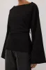 IVY BLACK LONG SLEEVE TOP sold by Dissh