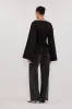 IVY BLACK LONG SLEEVE TOP sold by Dissh