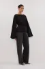 IVY BLACK LONG SLEEVE TOP sold by Dissh