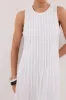 MILO WHITE LINEN BLEND MIDI DRESS sold by Dissh