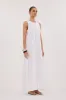 MILO WHITE LINEN BLEND MIDI DRESS sold by Dissh