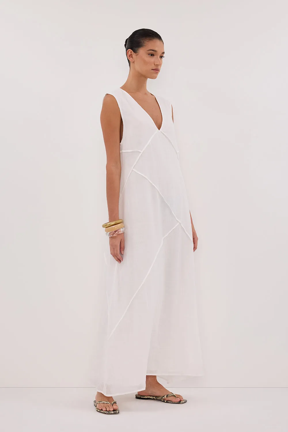 JONA WHITE RAMIE MIDI DRESS sold by Dissh product image thumbnail 3