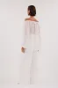 TAHITI WHITE LONG SLEEVE TOP sold by Dissh