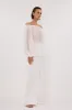 TAHITI WHITE LONG SLEEVE TOP sold by Dissh