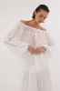 TAHITI WHITE LONG SLEEVE TOP sold by Dissh