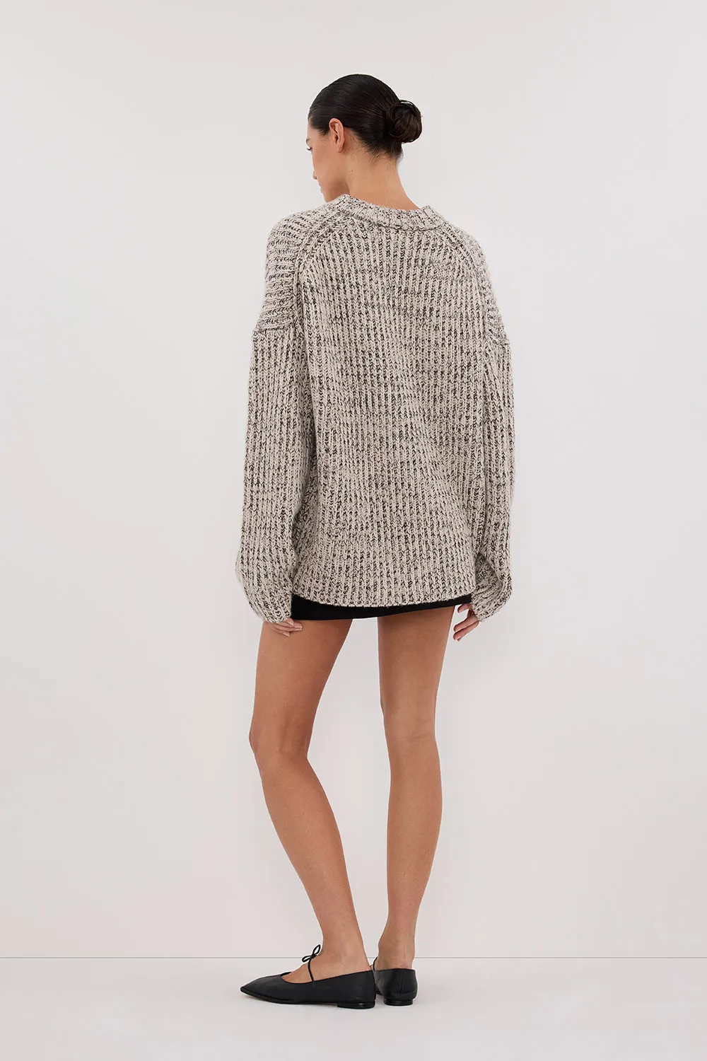 MARLEY IVORY CHOC SPECKLE JUMPER sold by Dissh product image thumbnail 5