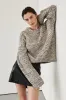 MARLEY IVORY CHOC SPECKLE JUMPER sold by Dissh
