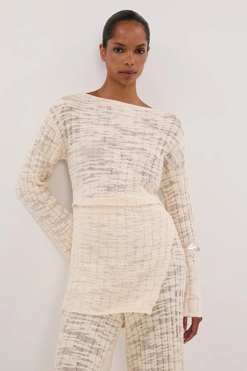 CIA NATURAL LONG SLEEVE KNIT TOP sold by Dissh product image thumbnail 2