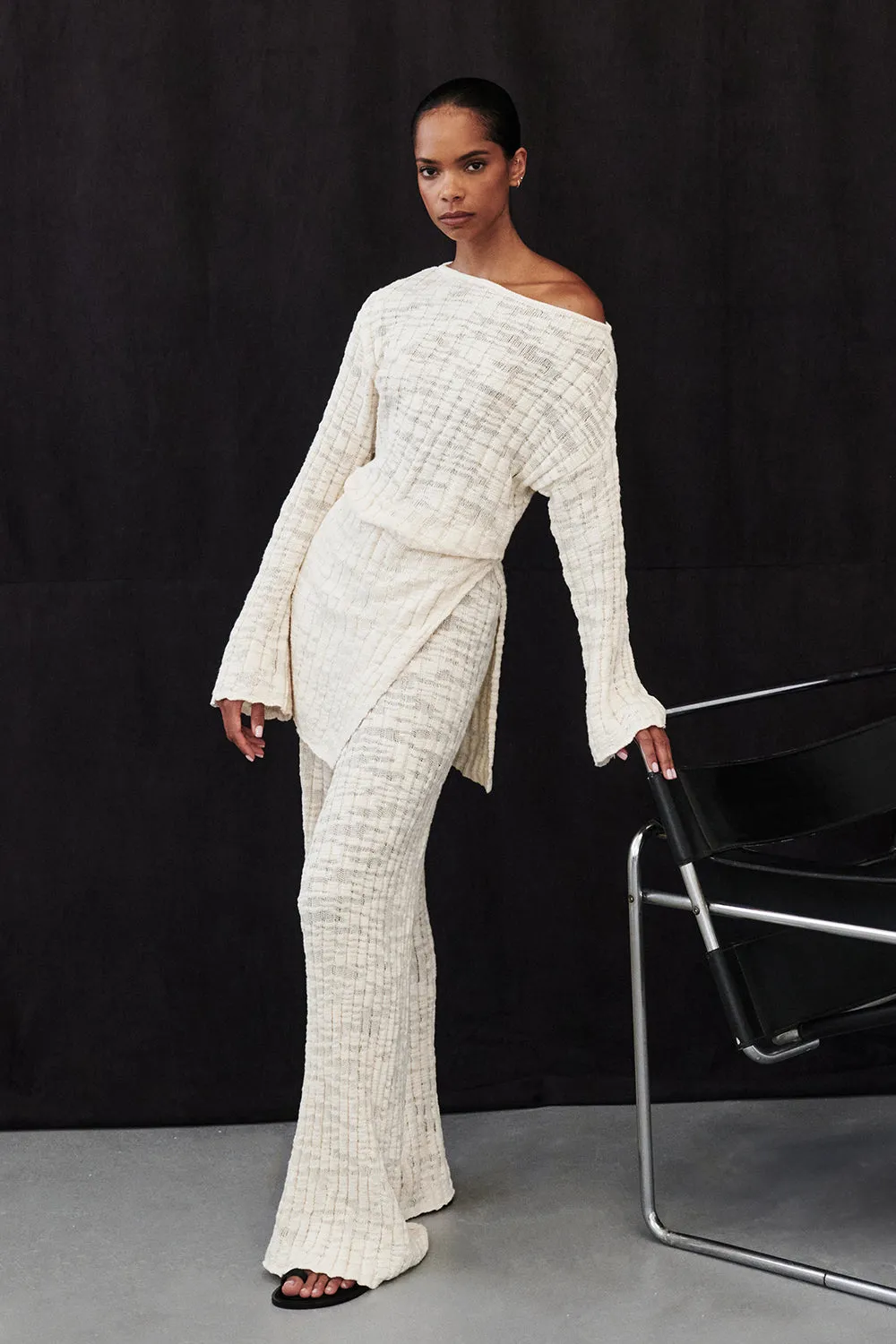 CIA NATURAL LONG SLEEVE KNIT TOP sold by Dissh