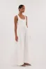 APRIL WHITE HYBRID KNIT MIDI DRESS sold by Dissh