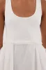 APRIL WHITE HYBRID KNIT MIDI DRESS sold by Dissh