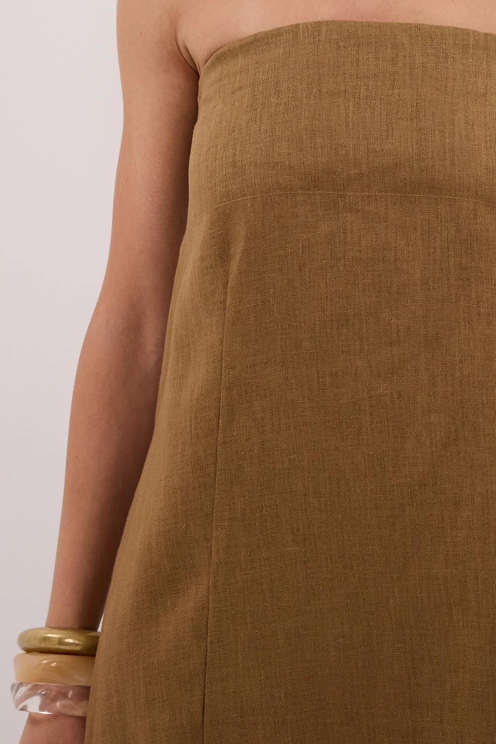 KINSLEY FERN LINEN STRAPLESS MIDI DRESS sold by Dissh product image thumbnail 5