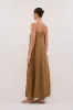 KINSLEY FERN LINEN STRAPLESS MIDI DRESS sold by Dissh