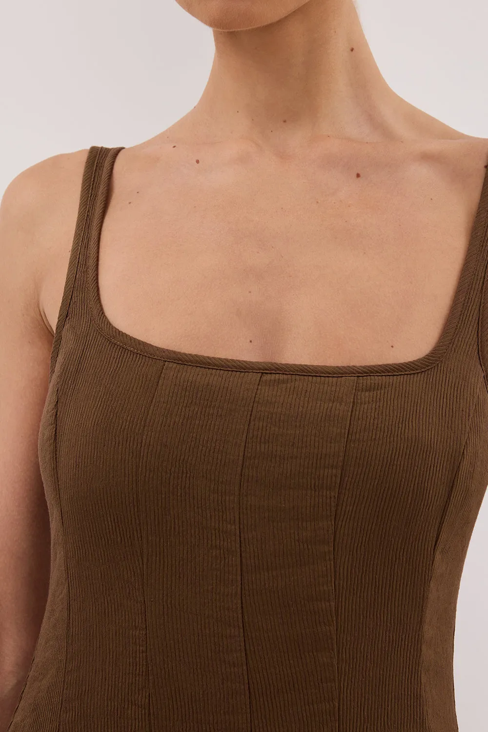 CANNE CHOCOLATE MIDI DRESS sold by Dissh product image thumbnail 5