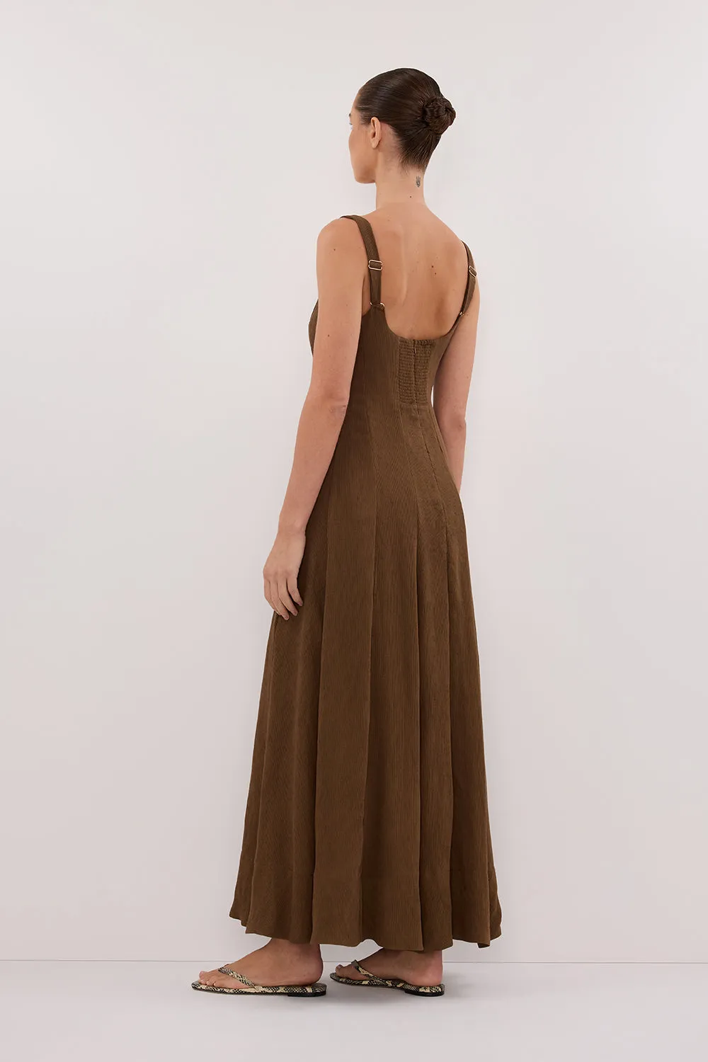 CANNE CHOCOLATE MIDI DRESS sold by Dissh product image thumbnail 4