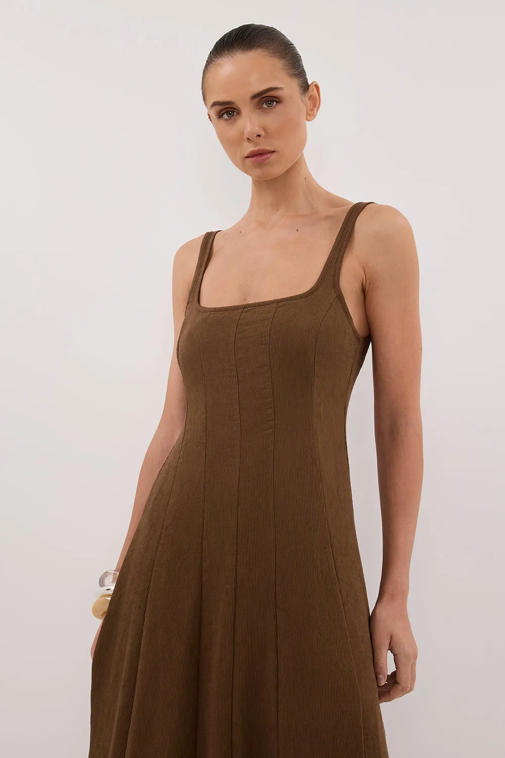 CANNE CHOCOLATE MIDI DRESS sold by Dissh product image thumbnail 2