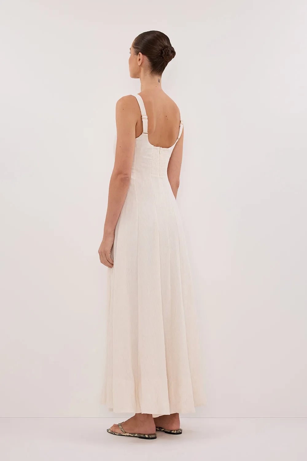 CANNE CREAM MIDI DRESS sold by Dissh product image thumbnail 4