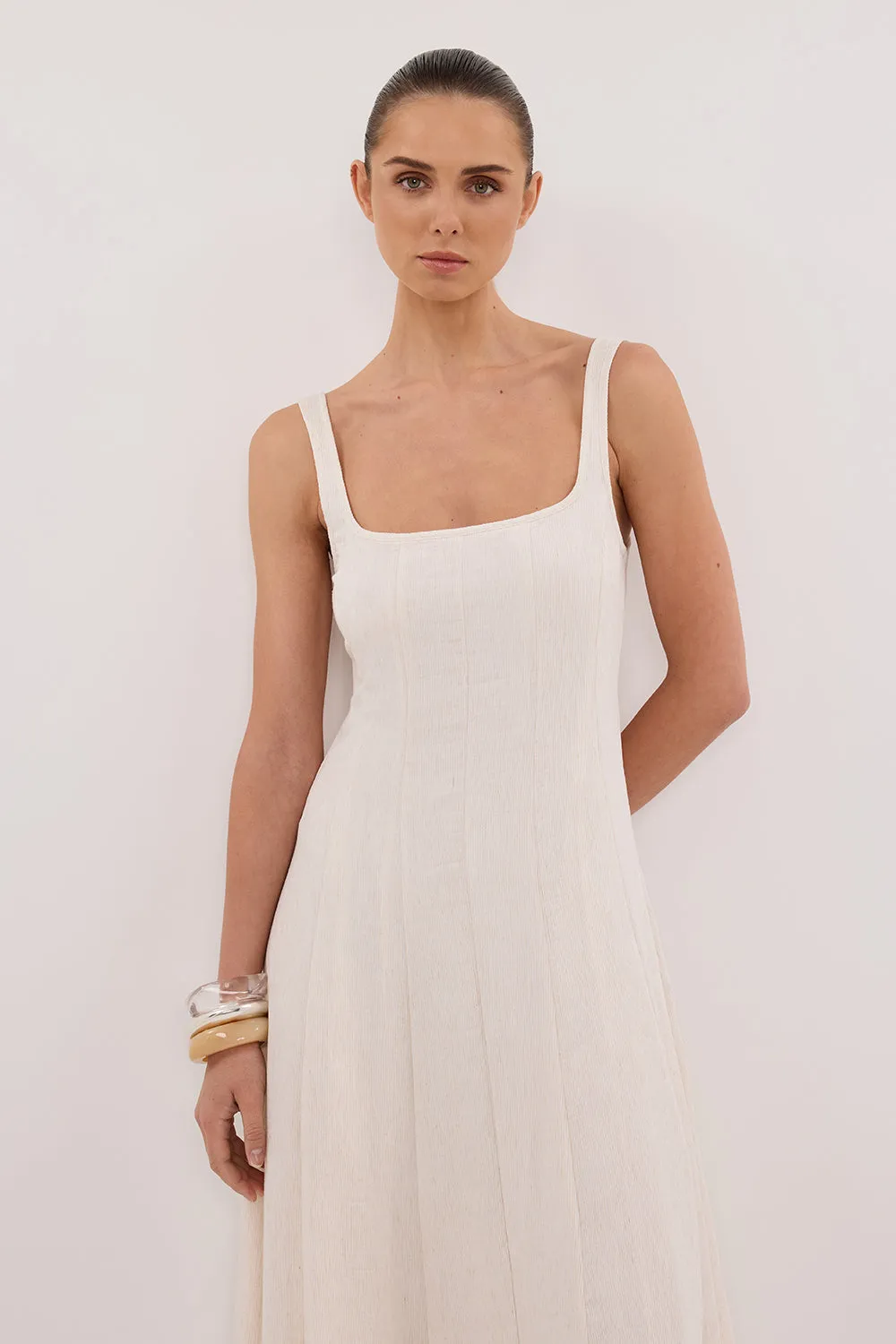 CANNE CREAM MIDI DRESS sold by Dissh product image thumbnail 2