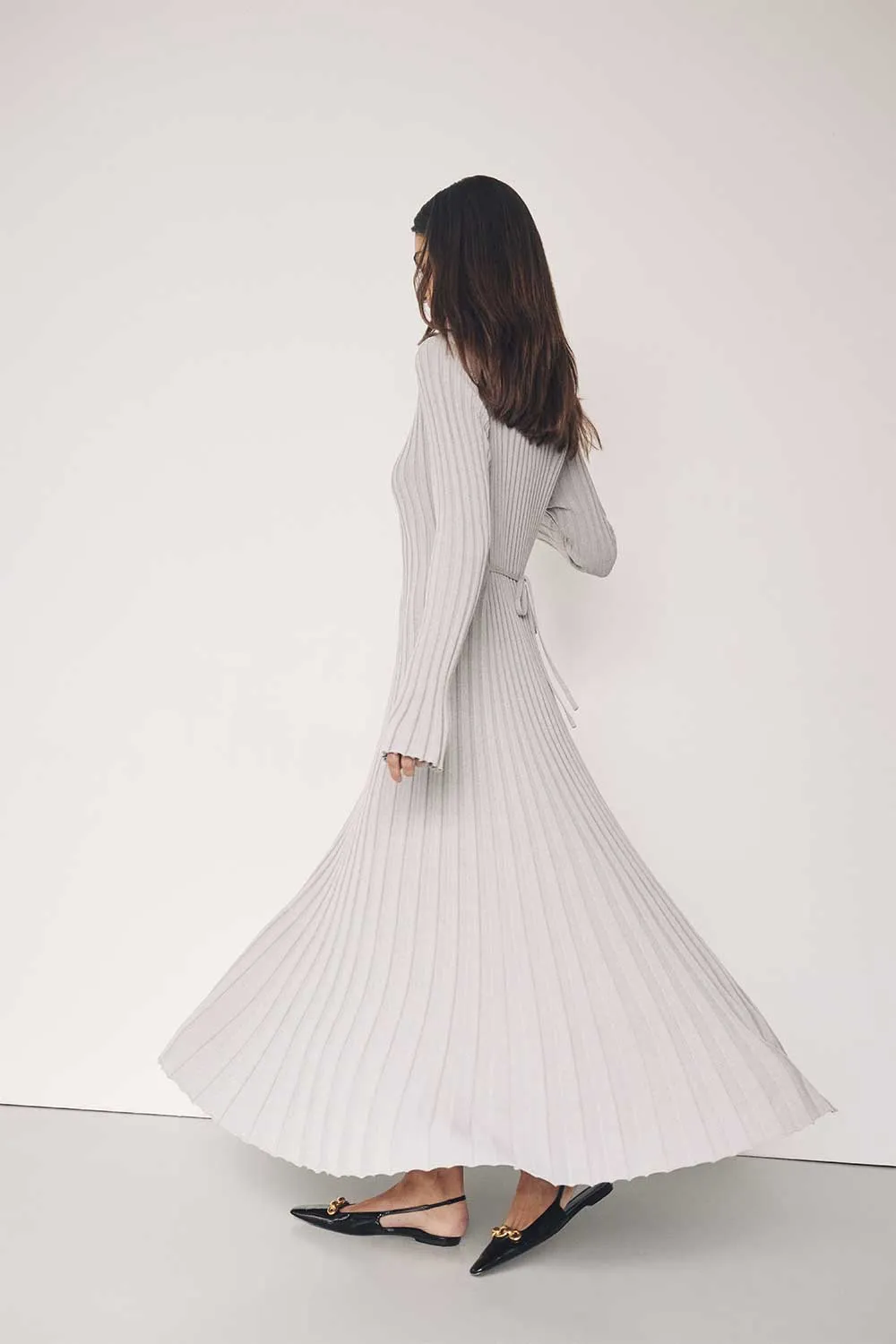 ADA SILVER LONG SLEEVE MIDI DRESS sold by Dissh product image thumbnail 2