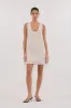 LOTUS NATURAL LINEN MINI DRESS sold by Dissh
