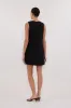 LOTUS BLACK LINEN MINI DRESS sold by Dissh