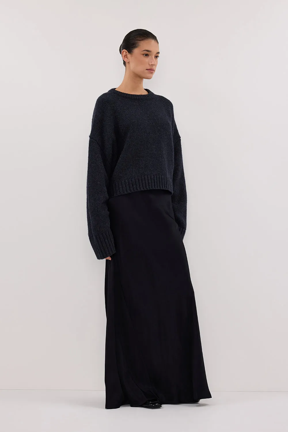 CHARLI INK SATIN MAXI SKIRT sold by Dissh product image thumbnail 3