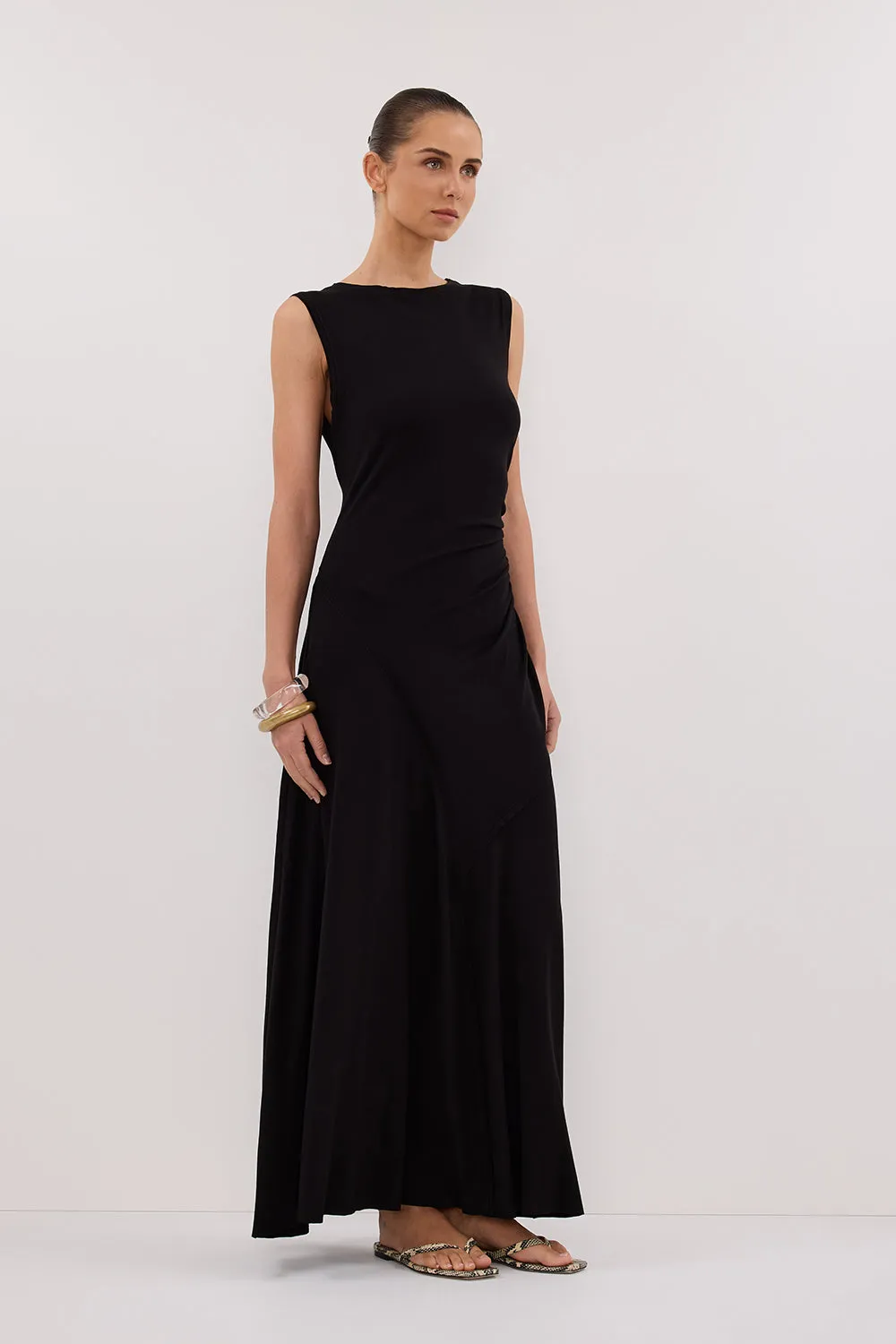 HADLEY BLACK SLEEVELESS KNIT MAXI DRESS sold by Dissh product image thumbnail 3