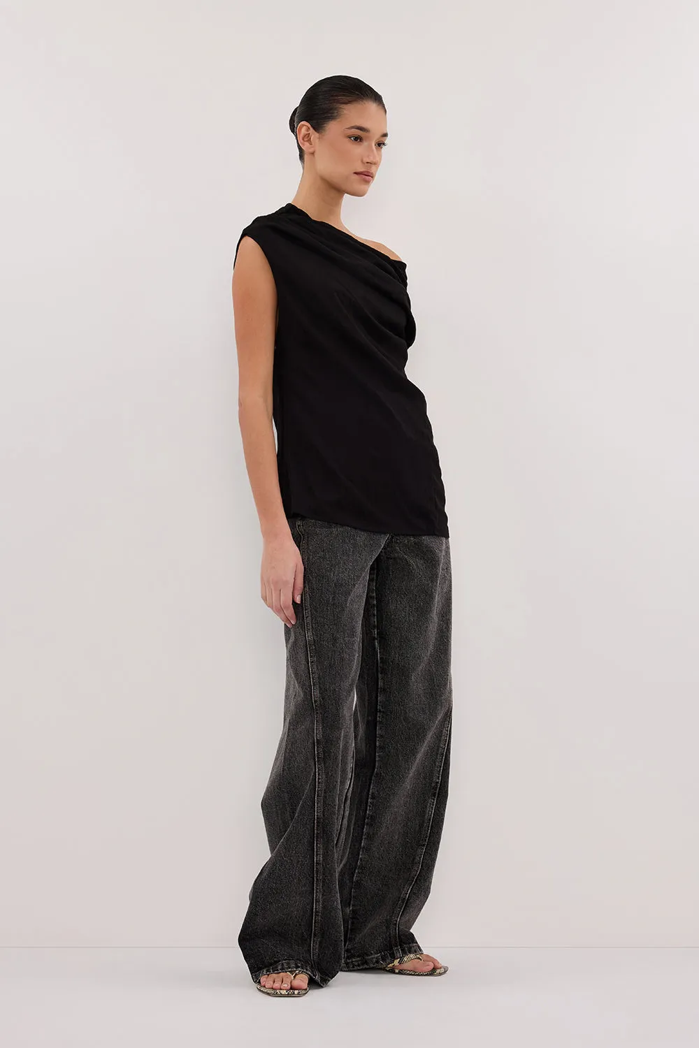 ANDY BLACK ASYM DRAPED TOP sold by Dissh product image thumbnail 3