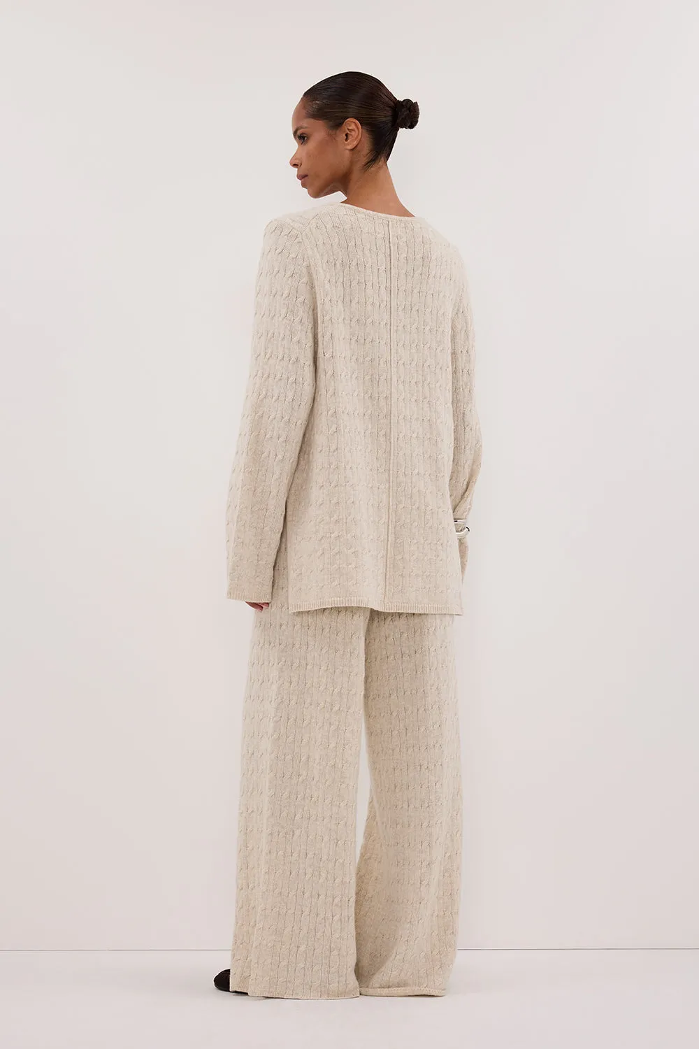 MAREN CHALK CABLE KNIT JUMPER sold by Dissh product image thumbnail 5