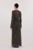 ARLINGTON BLACK LONG SLEEVE MIDI DRESS sold by Dissh