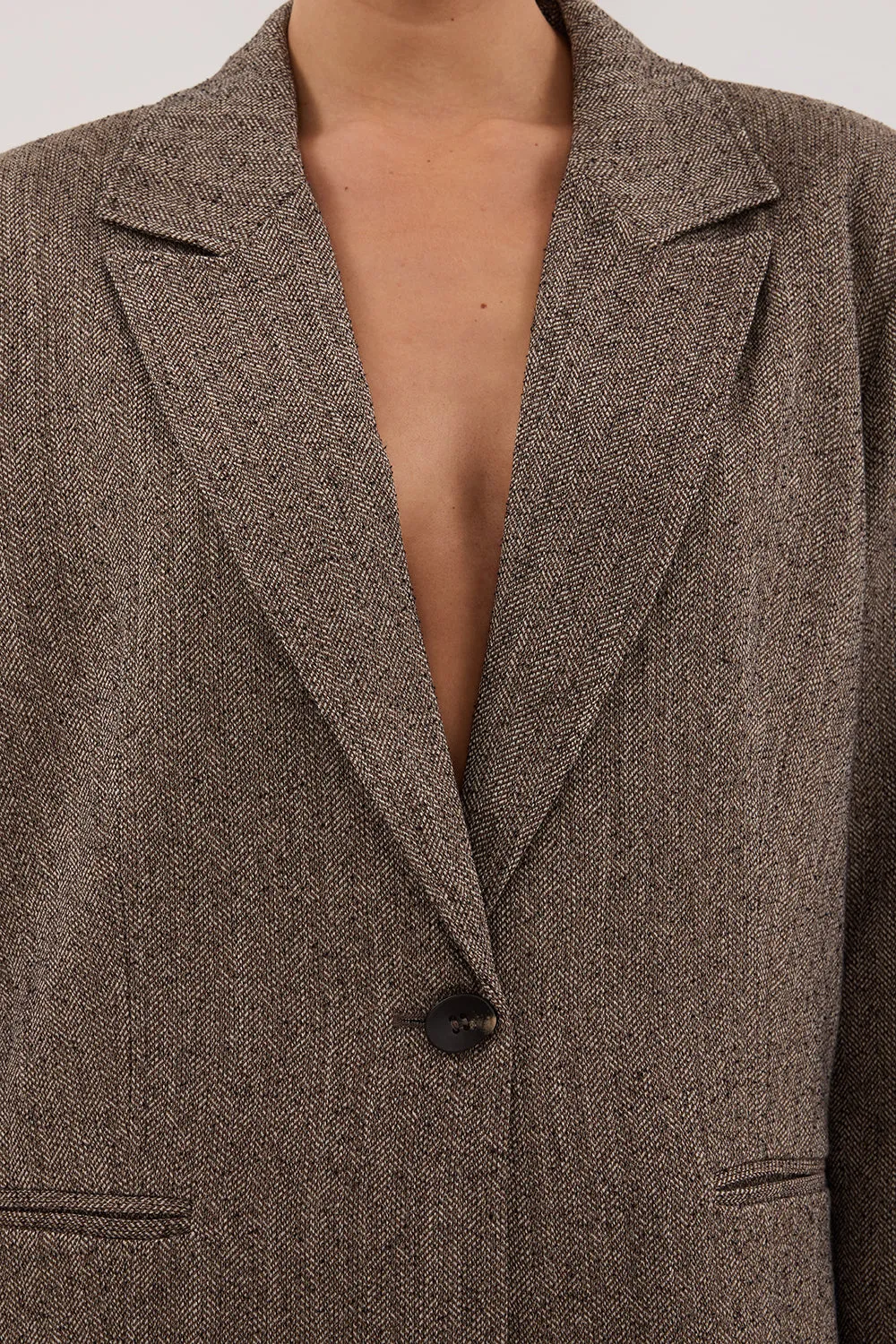 FRANKIE CHOC OVERSIZED TWEED BOYFRIEND BLAZER sold by Dissh product image thumbnail 5