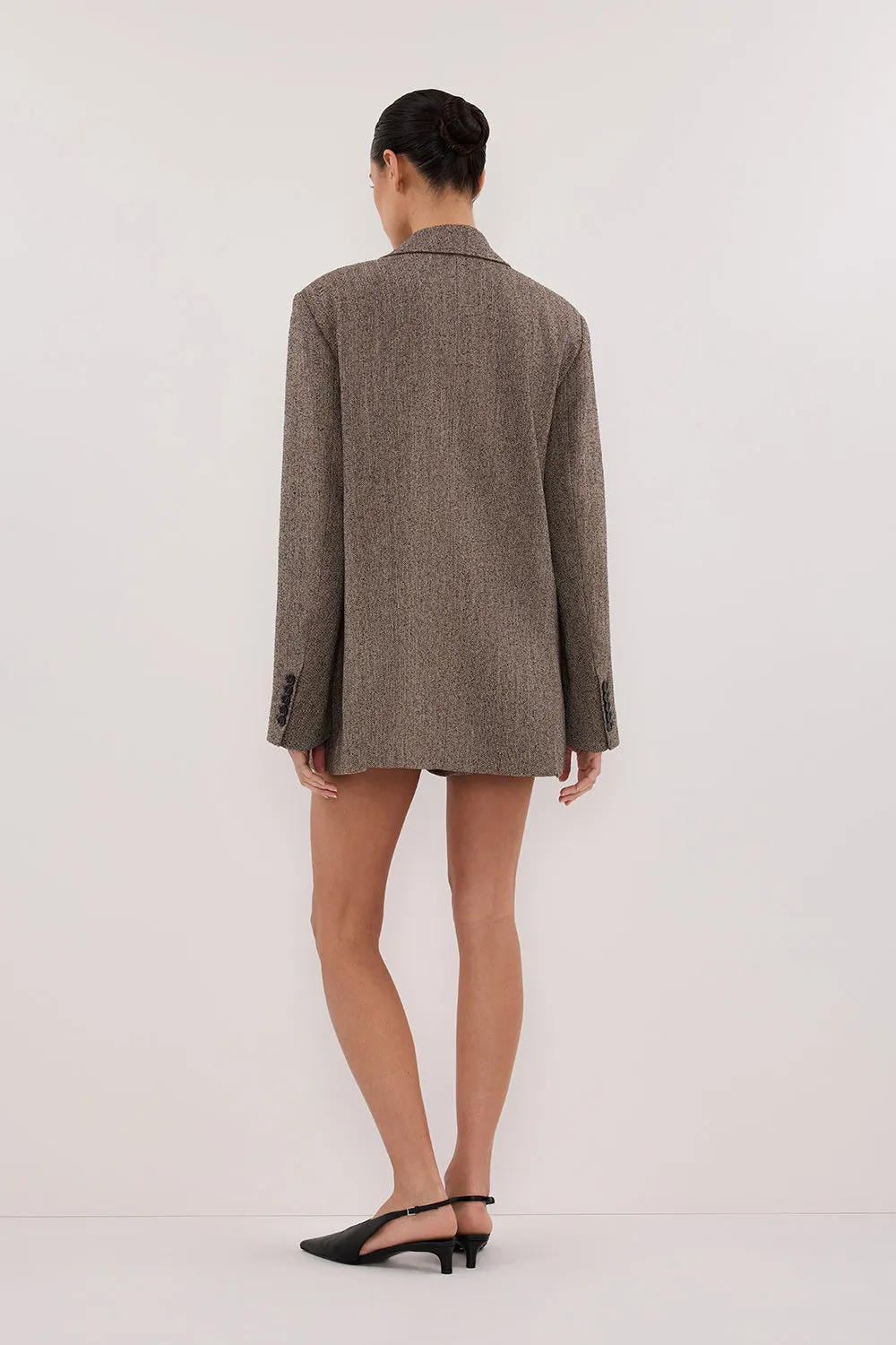 FRANKIE CHOC OVERSIZED TWEED BOYFRIEND BLAZER sold by Dissh product image thumbnail 4