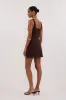 NIEVE CHOCOLATE SLEEVELESS MINI DRESS sold by Dissh