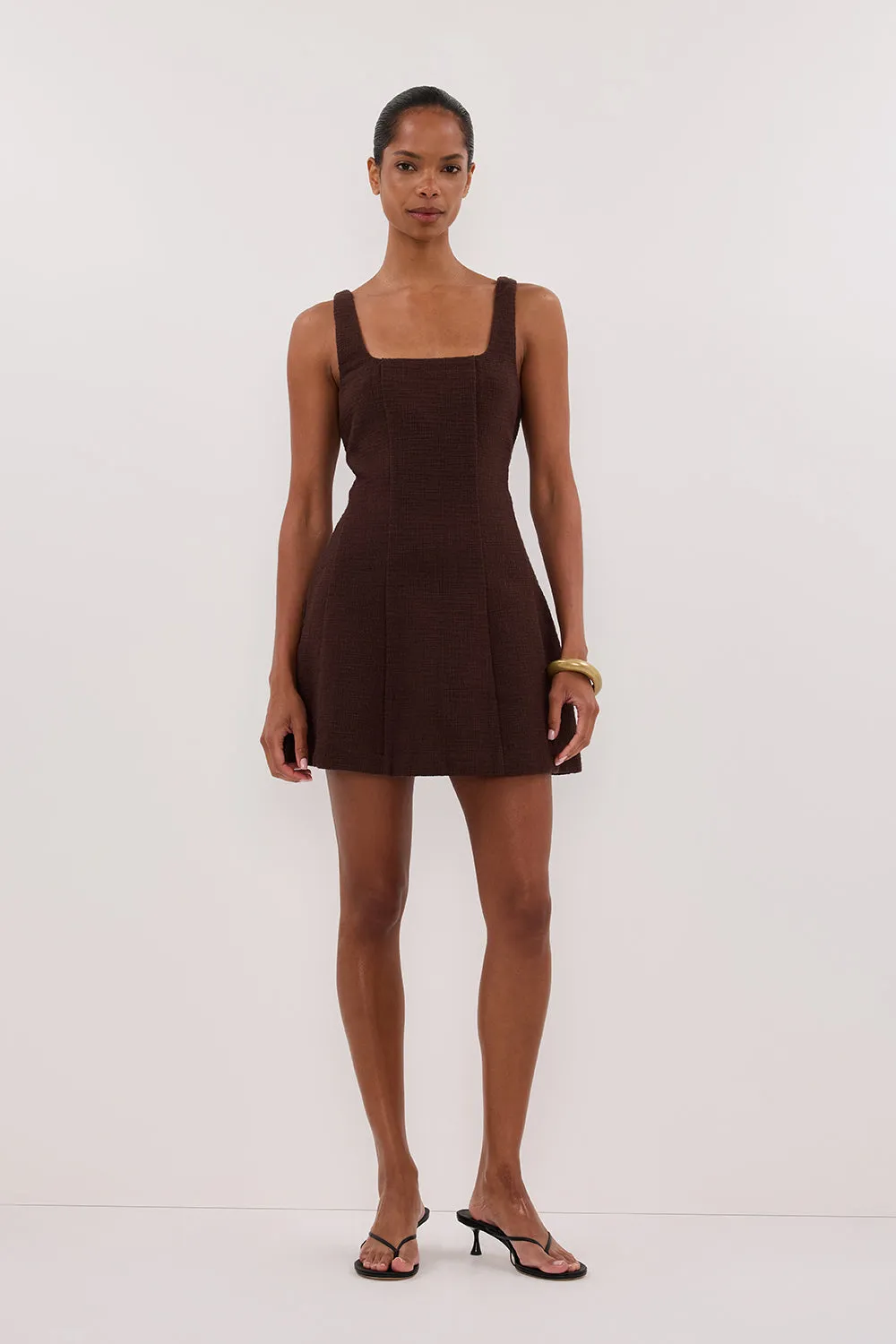 NIEVE CHOCOLATE SLEEVELESS MINI DRESS sold by Dissh product image thumbnail 2