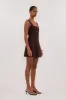NIEVE CHOCOLATE SLEEVELESS MINI DRESS sold by Dissh