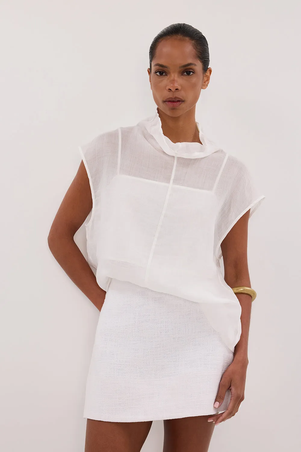 NIEVE WHITE MINI SKORT sold by Dissh product image thumbnail 2